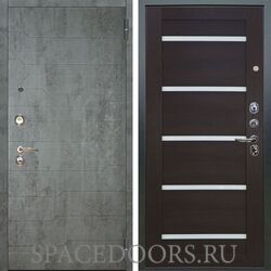 Входная металлическая дверь Аргус Люкс 3К Техно темный бетон Александра вельвет