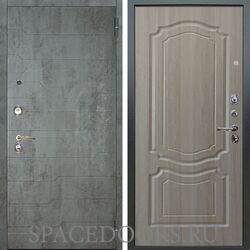 Входная металлическая дверь Аргус Люкс 3К Техно темный бетон Мишель ларче светлый
