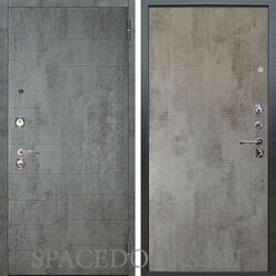 Входная металлическая дверь Аргус Люкс 3К Техно темный бетон Агат Светлый бетон