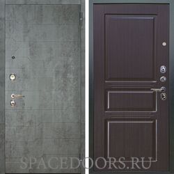 Входная металлическая дверь Аргус Люкс 3К Техно темный бетон Сабина венге