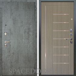 Входная металлическая дверь Аргус Люкс 3К Техно темный бетон Фриза капучино