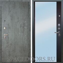 Входная металлическая дверь Аргус Люкс 3К Техно темный бетон Магнум венге горизонт