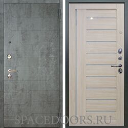 Входная металлическая дверь Аргус Люкс 3К Техно темный бетон Диана буксус
