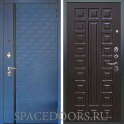 Входная металлическая дверь Аргус Люкс 3К Тори синий софт Сенатор венге