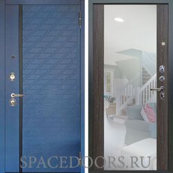 Входная металлическая дверь Аргус Люкс 3К Тори синий софт Вояж дуб филадельфия графит