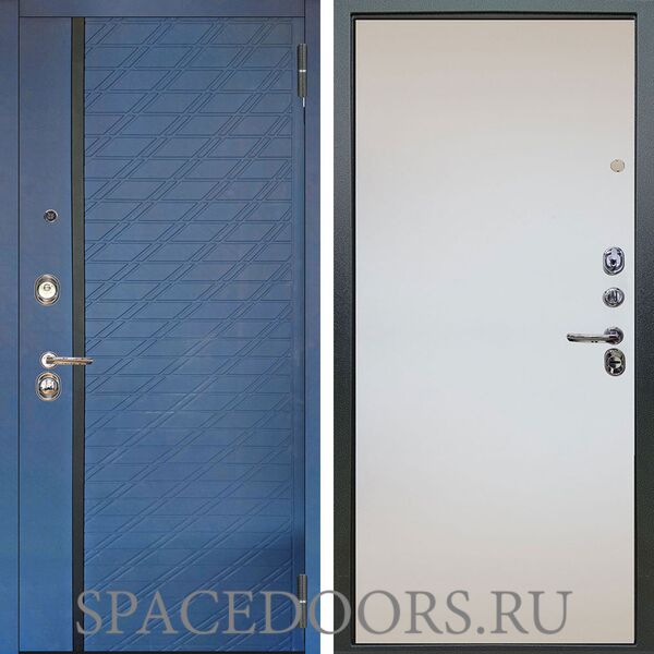 Входная металлическая дверь Аргус Люкс 3К Тори синий софт Под покраску