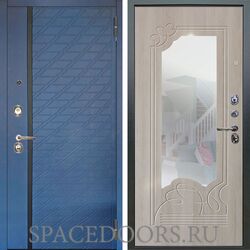 Входная металлическая дверь Аргус Люкс 3К Тори синий софт Ольга ларче светлый