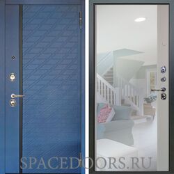 Входная металлическая дверь Аргус Люкс 3К Тори синий софт Магнум софт милк