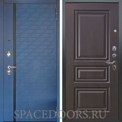 Входная металлическая дверь Аргус Люкс 3К Тори синий софт Скиф горький шоколад