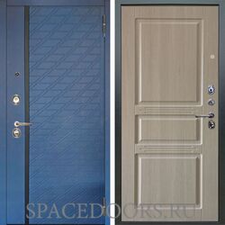 Входная металлическая дверь Аргус Люкс 3К Тори синий софт Сабина ларче светлый
