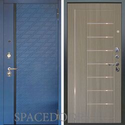 Входная металлическая дверь Аргус Люкс 3К Тори синий софт Фриза капучино