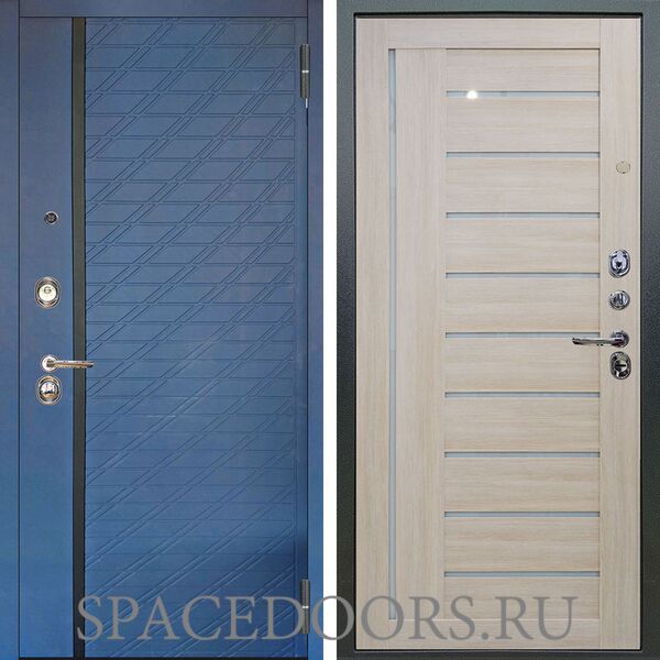 Входная металлическая дверь Аргус Люкс 3К Тори синий софт Диана буксус