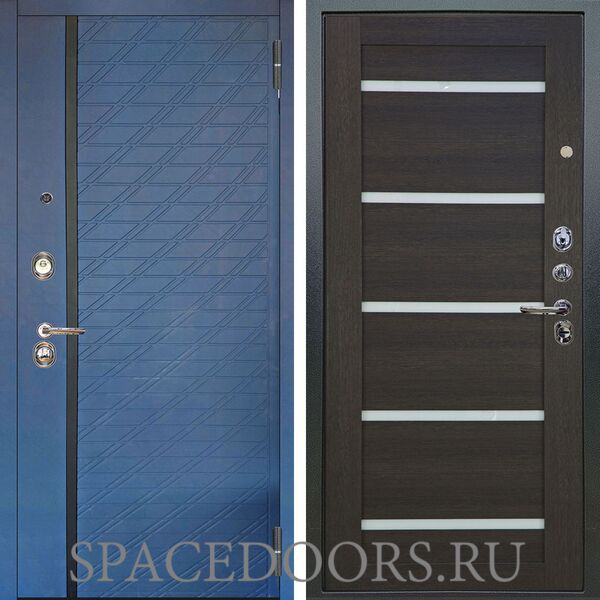 Входная металлическая дверь Аргус Люкс 3К Тори синий софт Александра лунная ночь