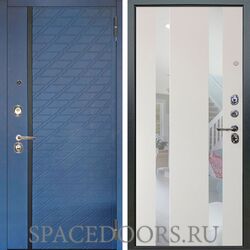 Входная металлическая дверь Аргус Люкс 3К Тори синий софт Дуэт вставки николь