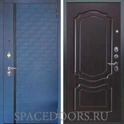 Входная металлическая дверь Аргус Люкс 3К Тори синий софт Мишель венге