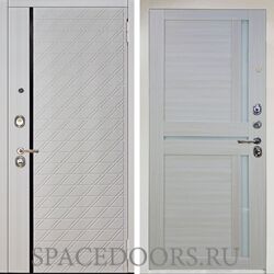 Входная металлическая дверь Аргус Люкс 3к Тори Софт милк Мирра белая лиственница