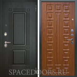 Входная металлическая дверь Аргус Люкс 3К Триумф венге Сенатор дуб золотой