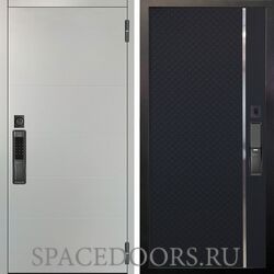 Входная металлическая дверь Аргус Smart Агат Вельвет белый Лия Черный софт