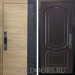 Входная металлическая дверь Аргус Smart Раунд Дуб европейский Мишель венге