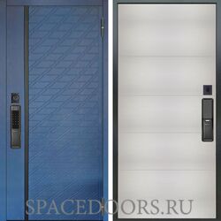 Входная металлическая дверь Аргус Smart Тори синий софт Ага Вельвет белый горизонт