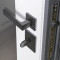 Входная дверь АСД Беркут с зеркалом биометрический замок Smart lock К06 матовый белый
