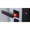 Входная дверь АСД Бриг с зеркалом биометрическая дверная ручка Smart lock T888 белый матовый