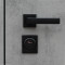 Входная дверь АСД Дуэт Б с зеркалом биометрический замок Smart lock Y23 бетон светлый