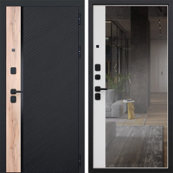 Входная дверь АСД Фрегат с зеркалом биометрическая дверная ручка Smart lock T888