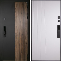 Входная дверь АСД Инь-Янь биометрический замок Smart lock Y12 белый матовый