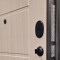 Входная дверь АСД Комфорт с зеркалом биометрическая дверная ручка Smart lock T888 ясень белый снег