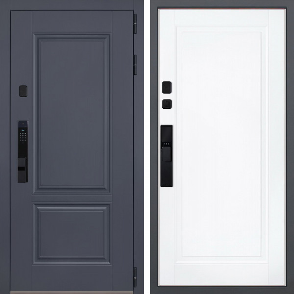Входная дверь АСД Ledo биометрический замок Smart lock Y23 белый матовый