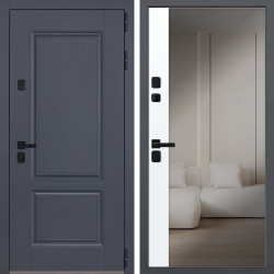 Входная дверь АСД Ledo с зеркалом биометрическая дверная ручка Smart lock T888 белый матовый