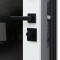 Входная дверь АСД Лира с зеркалом биометрический замок Smart lock K06 белый матовый