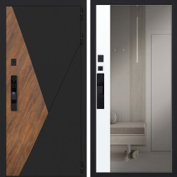 Входная дверь АСД Plata с зеркалом биометрический замок Y12