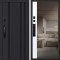 Входная дверь АСД Solana с зеркалом биометрический замок Smart lock DZ 888 белый матовый