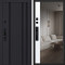 Входная дверь АСД Solana с зеркалом биометрический замок Smart lock Y23 белый матовый