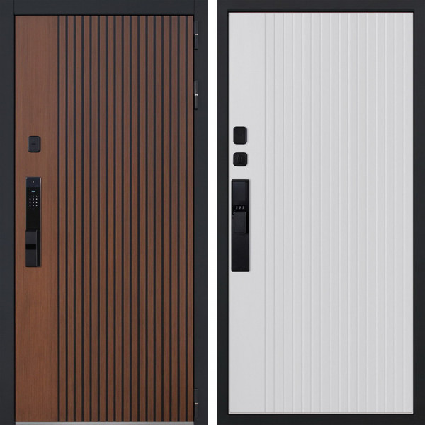 Входная дверь АСД Velvet биометрический замок Smart lock Y23 капучино zb