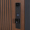 Входная дверь АСД Velvet с зеркалом биометрический замок Smart lock К06 капучино zb