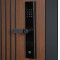 Входная дверь АСД Velvet с зеркалом биометрический замок Smart lock R06 капучино zb