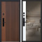 Входная дверь АСД Velvet с зеркалом биометрический замок Smart lock R06 капучино zb