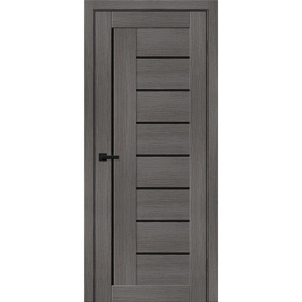 Межкомнатная дверь Браво-29 Grey Melinga / Black Shine