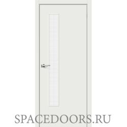 Межкомнатная дверь Браво-9 Super White / Wired Glass 12,5