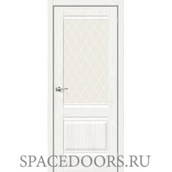 Межкомнатная дверь Прима-3 White Dreamline / White Сrystal