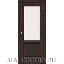 Межкомнатная дверь Неоклассик-33 Wenge Melinga / White Сrystal