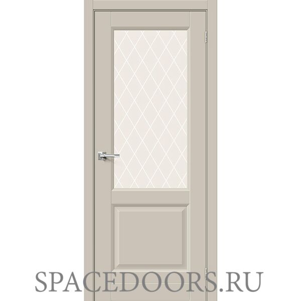 Межкомнатная дверь Неоклассик-33 Cream Silk / White Сrystal