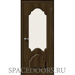 Межкомнатная дверь Скинни-33 Dark Barnwood / White Сrystal