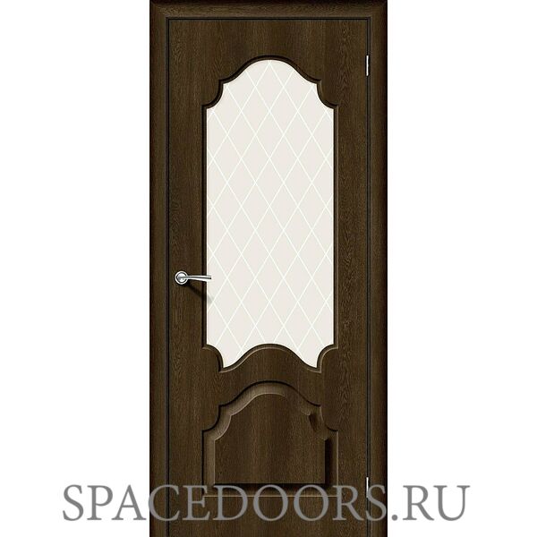 Межкомнатная дверь Скинни-33 Dark Barnwood / White Сrystal