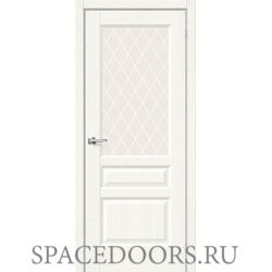 Межкомнатная дверь Неоклассик-35 White Wood / White Сrystal