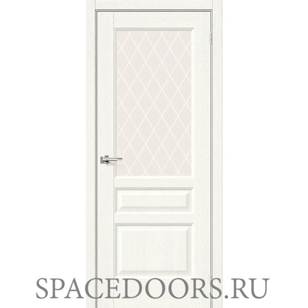 Межкомнатная дверь Неоклассик-35 White Wood / White Сrystal