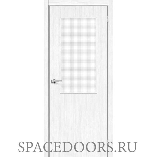 Межкомнатная дверь Браво-7 Snow Melinga / Wired Glass 12,5